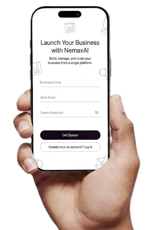 Nemax AI SignUp Screen